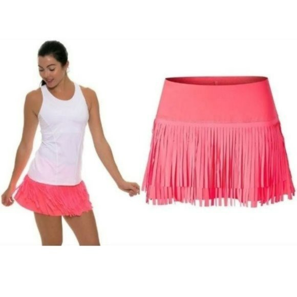 Nwt Lucky In Love Blue Fringe Tennis Skort Skirt w/ Shorts XS